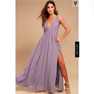 Lulu’s Heavenly Hues Dusty Purple Maxi Dress